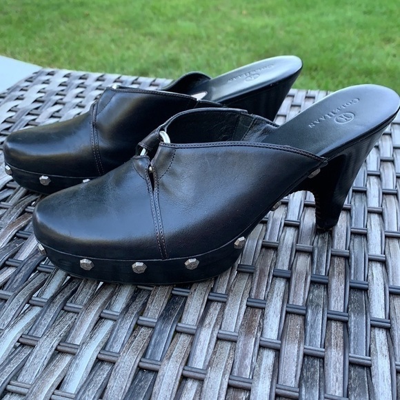 Cole Haan Kenna Clog Black Leather Studded Mules - Picture 6 of 16